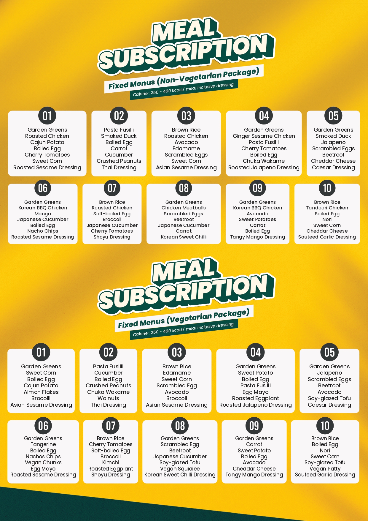 Meal Subscription | Salad Atelier